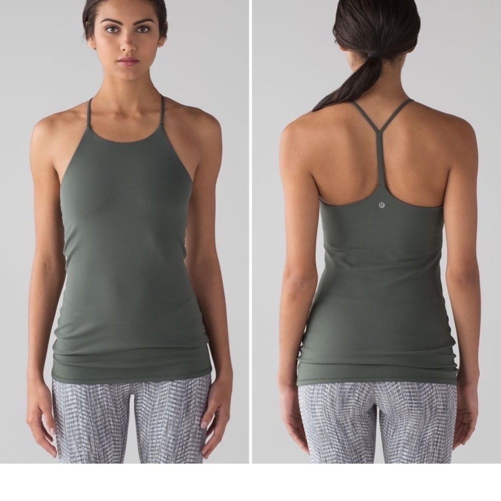 Lululemon Sun Setter Tank Top- Dark Forest Sz: 10